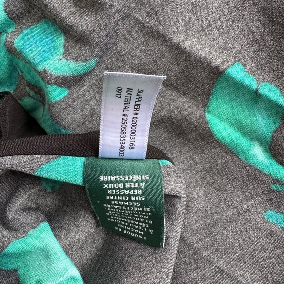 Lauren Ralph Lauren women's Faux Draped top Dress, Green/Black, Size 6 - Picture 9 of 12